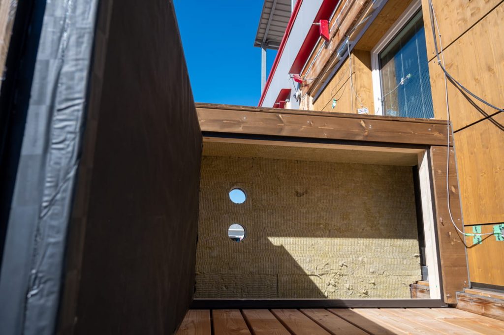 detail prefab parapet balconies wood test lab