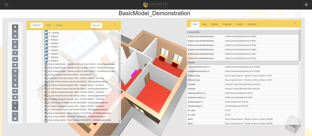 3d model bim p infinite platform